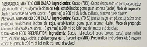 Valor - Pack de Cacao Soluble Negro Intenso 70%. Sin Gluten. Receta única y exquisita de cacao Valor. Intenso Sabor y Aroma - Pack 6 x 300 Gramos