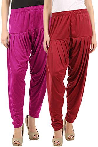 Image of Buy That Trendz Womens Patiala Pants Cotton Viscose Patiyala Salwar Harem Bottoms Pants