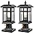 Brilvibera Outdoor Post Light 2 Packs Dusk to Dawn, Post Lights Outdoor Electric with Pier Mount, Black Waterproof Pole Lights, Lamp Posts Outdoor Lighting Hard Wired for Yard, Driveway, Path