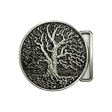 Hebilla de cinturón retro de vaquero occidental, hebilla redonda de 7 x 7 cm, hebilla de aleación de zinc para hombre, apta para cinturones de hasta 4 cm de ancho