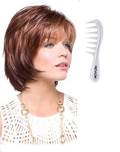 Rene of ParisSHANNON Wig #2342 , Bundle - 2 Items: Wig and Wig Lift Comb! (Color Selected: COFFEE LATTE)