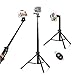 Produktbild Andoer Handy Stativ 150cm Leichtgewicht Wireless Selfie-Stange Selfie Stick mit 2 in 1 Halterung und Wireless-Fernbedienung Kamera Stativ für iPhone Android Samsung Huawei Smartphones