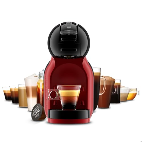 NESCAFÉ Dolce Gusto Mini Me von Krups, kleine automatische Kaffeekapselmaschine, heiße und kalte Getränke, 15 Bar Druck, 0,8 Liter Wassertank, Eco-Mode, Cherry Rot/Schwarz, KP123H 6