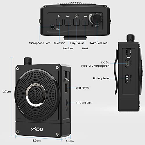 Ymoo Mini Voice Amplifier With Uhf Wireless Microphone Headset, 165Ft Long Distance,10W Powerful Penetrating Sound Portable Speaker For Teachers/Yoga/Tour Guide/Meeting/Mall #TOP5