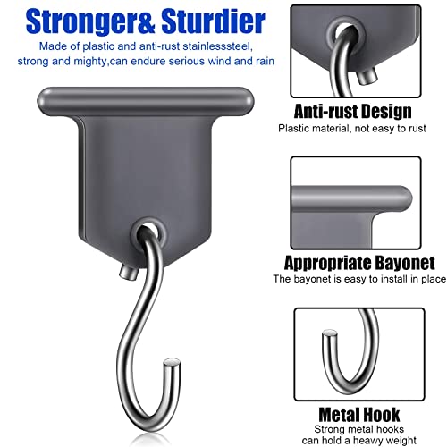 Rv Awning Hooks For Lights Camping Awning Accessory Hangers S Shaped Hooks Set Rv Party Light Hangers For Christmas Party Camping Tent Indoor And Outdoor Supplies (Grey And Silver,24 Pairs) #TOP2