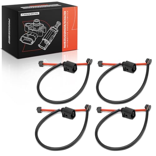 Frankberg 4x Brake Pad Wear Sensor 2-Pin Front Rear Compatible with Q7 4LB Q7 Van 4LB C.a.y.e.n.n.e 9PA T.o.u.a.r.e.g 7L6 7L7 7LA Replace# 7L0907637