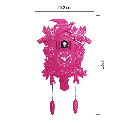 Walplus 7E-JS2Q-CZZL Chiming Classic Pink Cuckoo Wall Clock Hanging Bird Clock Home Decor Christmas Clock Gifts thumb #2