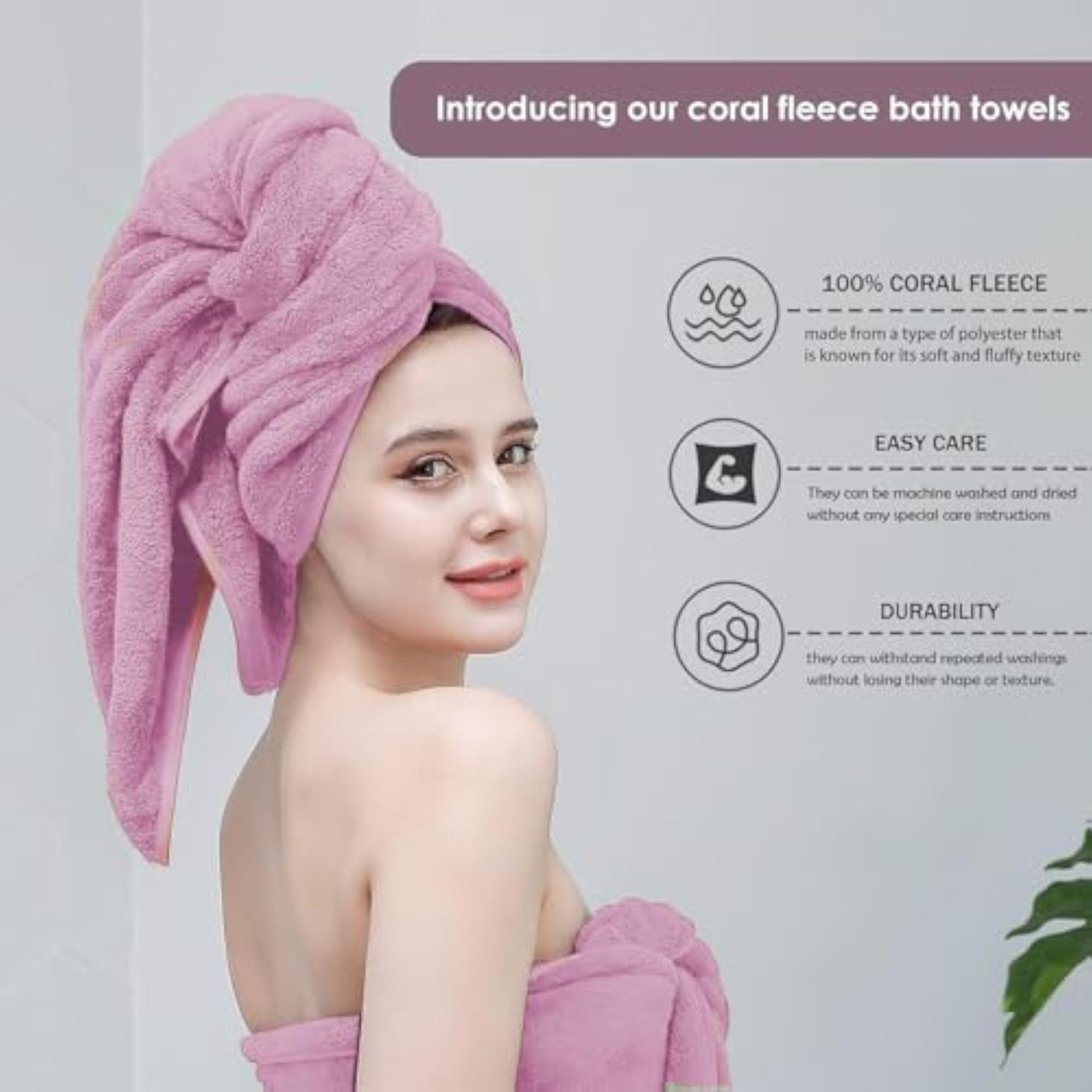 Microfiber Premium Bath Towel, Ultra-Soft & Quick-Dry