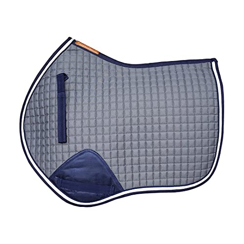 GS Equestrian Close Contact Saddle Pad GSE240 One Size fits All Various Colours (Grey/ Navy)