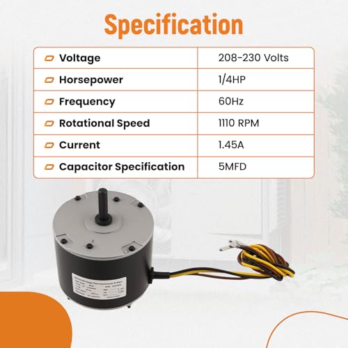 Moteur de ventilateur maXpeedingrods résout les pannes d'air conditionné 208-230 V