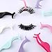 Honoson 42 Pieces False Eyelashes Applicator Tool Plastic Eyelash Extension Tweezers Fish Tail Clip Eyelash Auxiliary Remover Clip for Women Girls Lash Application and Removal Makeup Tools, 6 Colors