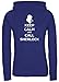 Produktbild Shirtstreet24, Keep Calm and Call Sherlock, Lady/Girlie Kapuzen Hoodie Pullover, Größe: M,Royal Blau