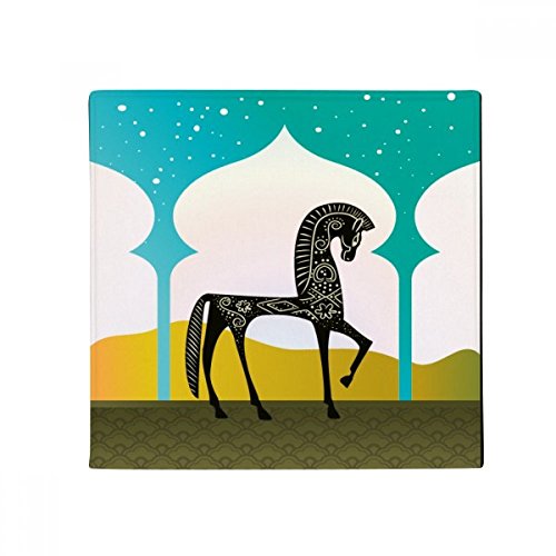 Tapis princesse cheval bleu jaune 80cm cadeau idéal pour la maison - 2