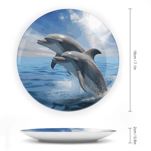 Plato decorativo de porcelana de 7 pulgadas blanco miniatura 2