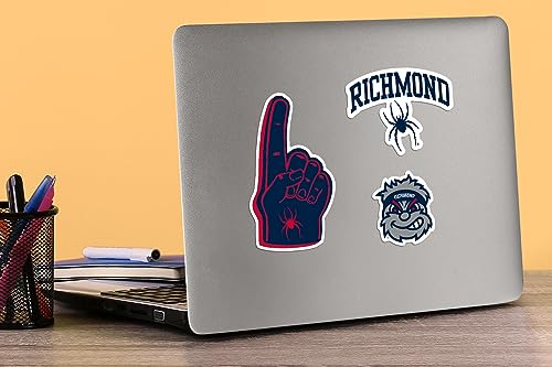Image of University of Richmond 9ct Vinyl Large Deluxe Stickers Variety Pack - Laptop, Water Bottle, Scrapbooking, Tablet, Skateboard, Indoor /Outdoor - Set of 9
