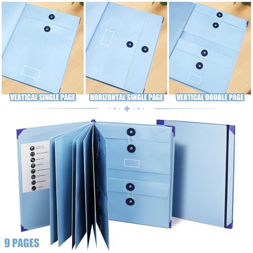 Document Organizer Folio,Important Document Folio Folders with Labels Life Binder for Birth Certificates Bills Checks Etc - Image 4