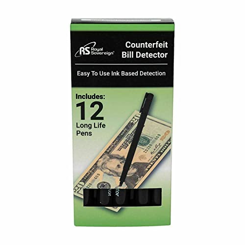 Royal Sovereign Counterfeit Detection Pens 12 Pack (RCD-0112-ADBK)