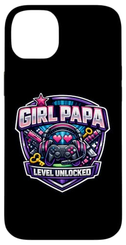 Girl Papa Level Unlock New Father Dad Daughter �Q�[�}�[�Q�[�� �X�}�z�P�[�X iPhone 14 Plus �p