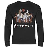wowshirt Herren Sweatshirt Clown Halloween Horror Jason Freitag der 13 Gruselig Sofa, Größe:XL, Farbe:Black