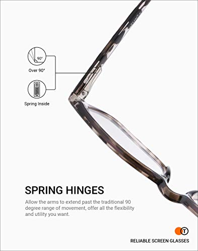 Tijn Progressive Multifocus Reading Glasses For Women Anti Blue Light Blocking Readers Vintage Square Nerd Eyeglasses #TOP4