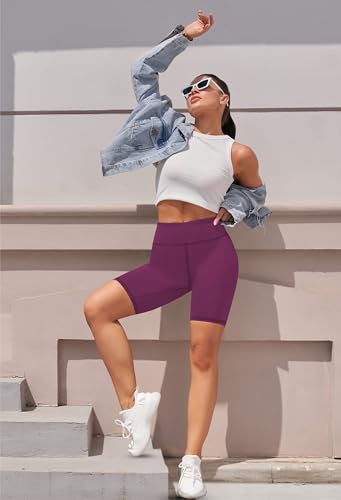 Image of Cycling Shorts for Women | High Waist Activewear Shorts | Knee Length Shorts | Workout Shorts for Women | Yoga Shorts