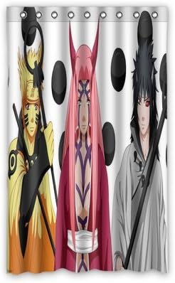 ScottShop Fashion Custom Sasuke Uchiha Uzumaki Naruto Window Curtain Thermal Insulated Blackout Window Curtains Drapery/Panels/Treatment Polyester Fabric 52 "x 84" Inch