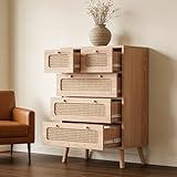 【Commode polyvalente pour chaque pièce de votre maison】 Plus qu'un simple meuble de rangement : utilisez le plateau de table stable (capacité de charge de 68 kg) comme surface décorative ou comme complément pratique de buffet dans le salon. Que ce soit comme commode élégante dans le couloir, table d'appoint élégante dans la chambre à coucher ou armoire de rangement ordonnée, cette commode polyvalente s'intègre parfaitement dans vos pièces et augmente la fonctionnalité avec son design fin (60 x 91 x 34 cm).