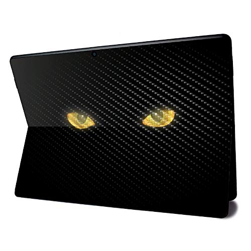 Image of MightySkins Carbon Fiber Skin for Microsoft Surface Pro X - Cat Eyes | Textured Carbon Fiber Finish | Easy to Apply, Remove, and Change Styles | Made in The USA