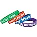 Really Good Stuff Happy Birthday from Your Teacher Silicone Bracelets - Set of 24