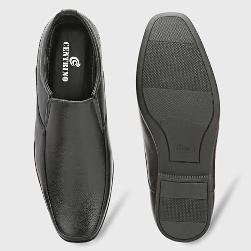 Image of Centrino Men's Formal Shoe | Cushioned Insole Comfortable Shoes | Trendy & Classic Design | Durable TPR Sole Footwear (8113)