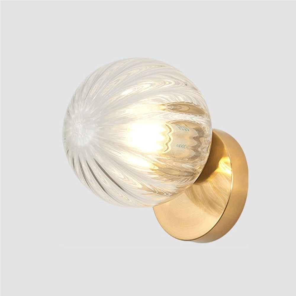 SXSCARKX European Style Glass Wall Lamp Creative Shade E26/E27 Base Sconce Light for Bedroom Dresser Lantern Mounted Lighting Fixture 110V