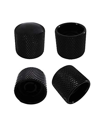 Metallor Guitar Volume Tone Control Knobs Knurled Metal Dome Style 18Mm Diameter 6Mm Solid Shaft Knobs Compatible With Tele Telecaster Style Electric Guitar Or Bass Guitar 4Pcs Black. #TOP13