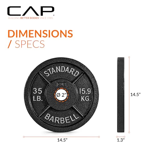 CAP Barbell 2-Inch Olympic Grip Plate, 35-Pounds by CAP Barbell - Image 4