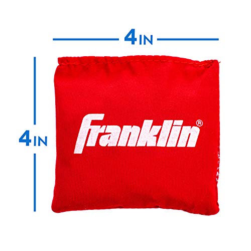 Franklin Sports Replacement Cornhole Bean Bags - Red + Blue Bean Bag Toss Bags - Includes (8) Bean Bags - (4) Red + (4) Blue Cornhole Bean Bag Replacements (3.5" x 3.5"), 8 Count (Pack of 1)