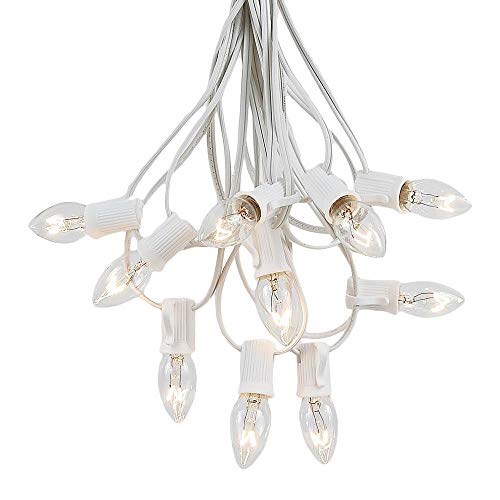 Novelty Lights C7 Clear Christmas Lights Set - Indoor/Outdoor Christmas