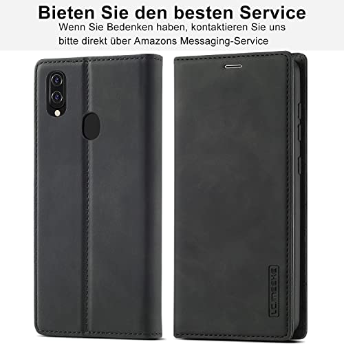 Ailicici Etui na telefon komórkowy do Samsung Galaxy A20e, skórzane etui z klapką [z folią ochronną A20e]do Samsunga Galaxy A20e, składane, skórzane etui z klapką, odporne na uderzenia, etui ochronne z klapką, do Samsunga A20e (5,8 cala)
