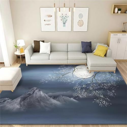 Tapis de sol tapis doux chambre 150x200cm imprimé oriental gris - 2