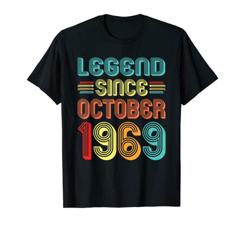 Legend Since October 1969 Retro 53 Years Old 53rd Birthday Camiseta