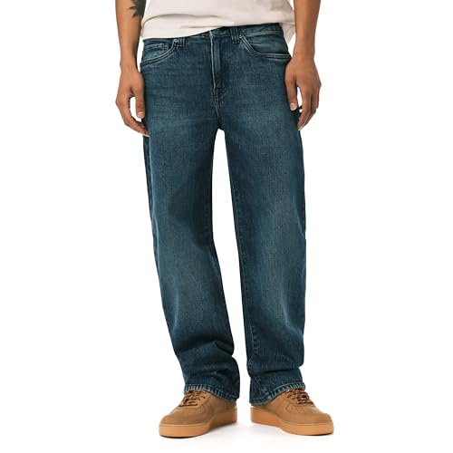Buffalo David Bitton Men's Easy Fit Ruffer Jean Heritage Authentic Denim, Contrasted Blue, 33W x 30L
