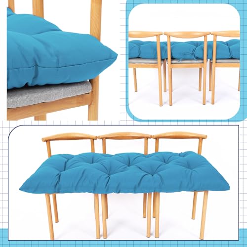 Wenqik Outdoor Waterproof Bench Cushion 48 x 20 x 3'', Cyan, Classic by Wenqik - Used condition - Image 4