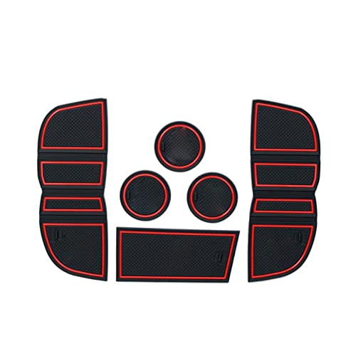 Tapis de fente de porte Smart Fortwo finition rouge sur mesure