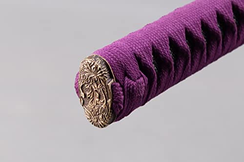 Hand-Forged Elegant Purple Blade Japanese Samurai Sword Katana 1095 Carbon Steel #TOP7