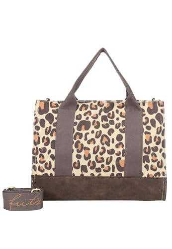 Sac épaule en toile femme camel grand sac cabas zippé 40cm
