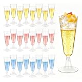 Oskuglin Lote de 25 Copas de Champagne de Plástico 150ml