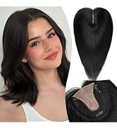 EMMOR Human Hair Toppers for Women with Thinning Hair Real Hair Toppers for Women 12inch Skin Sca...