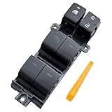 BELGEMAY 84840-02180 Driver Side Master Window Switch with White Backlit Buttons for 19-24 Toyota Corolla/RAV4/CH-R/BZ4X Plug-Play Upgrade (Driver Side, Ice Blue)