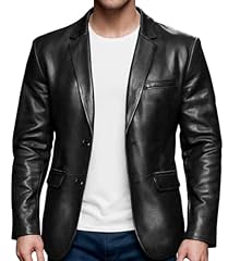 Black - Lambskin Leather Blazer Men