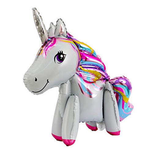 6 Pack 3D Unicorn Balloons Walking Animal Balloons Aluminum Foil Balloons For Birthday Party Decorations Supplies Wedding Baby Shower Decoration, 6 Style #TOP1