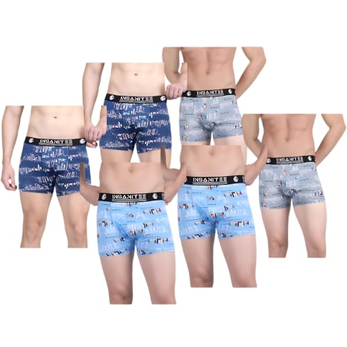 Image of Men's Nylon Stretch Printed Trunk | Ultra-Soft, Breathable Innerwear for Men | Stylish & Supportive Fit