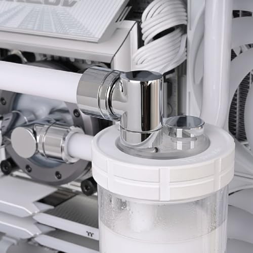 Image of Thermaltake Pacific F-Pro 90 Degree Adapter Chrome G 1 /4 Thread DIY LCS Fitting CL-W438-CU00SL-A